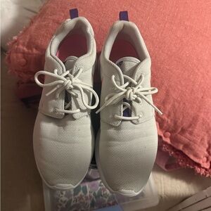 Nike Women's White and Purple Sneakers